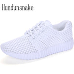 Hundunsnake Breathable White Sneakers Women